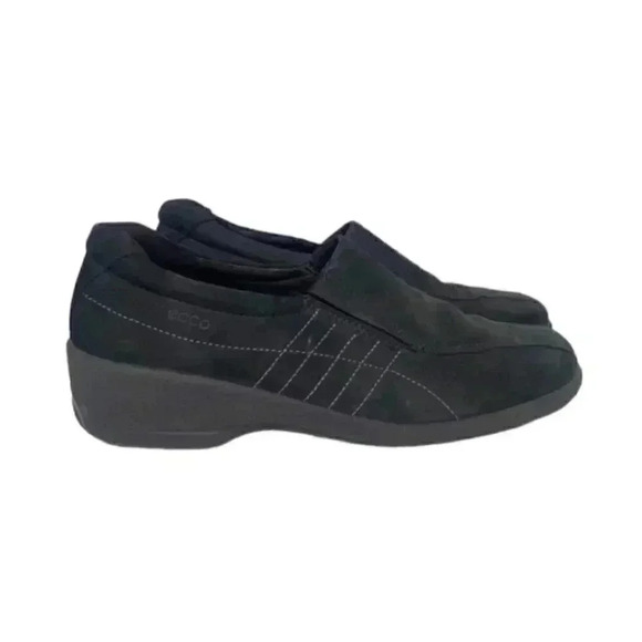 Ecco Shock Point Black Suede Slip on - Picture 1 of 7